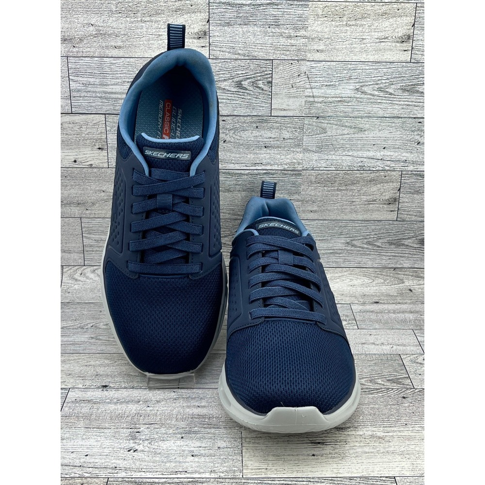 Skechers Men's Navy Blue Mesh Memory Foam Athletic Running Shoes Size 9.5